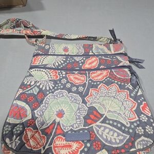 Vera Bradley Blue and Red Floral Crossbody Bag